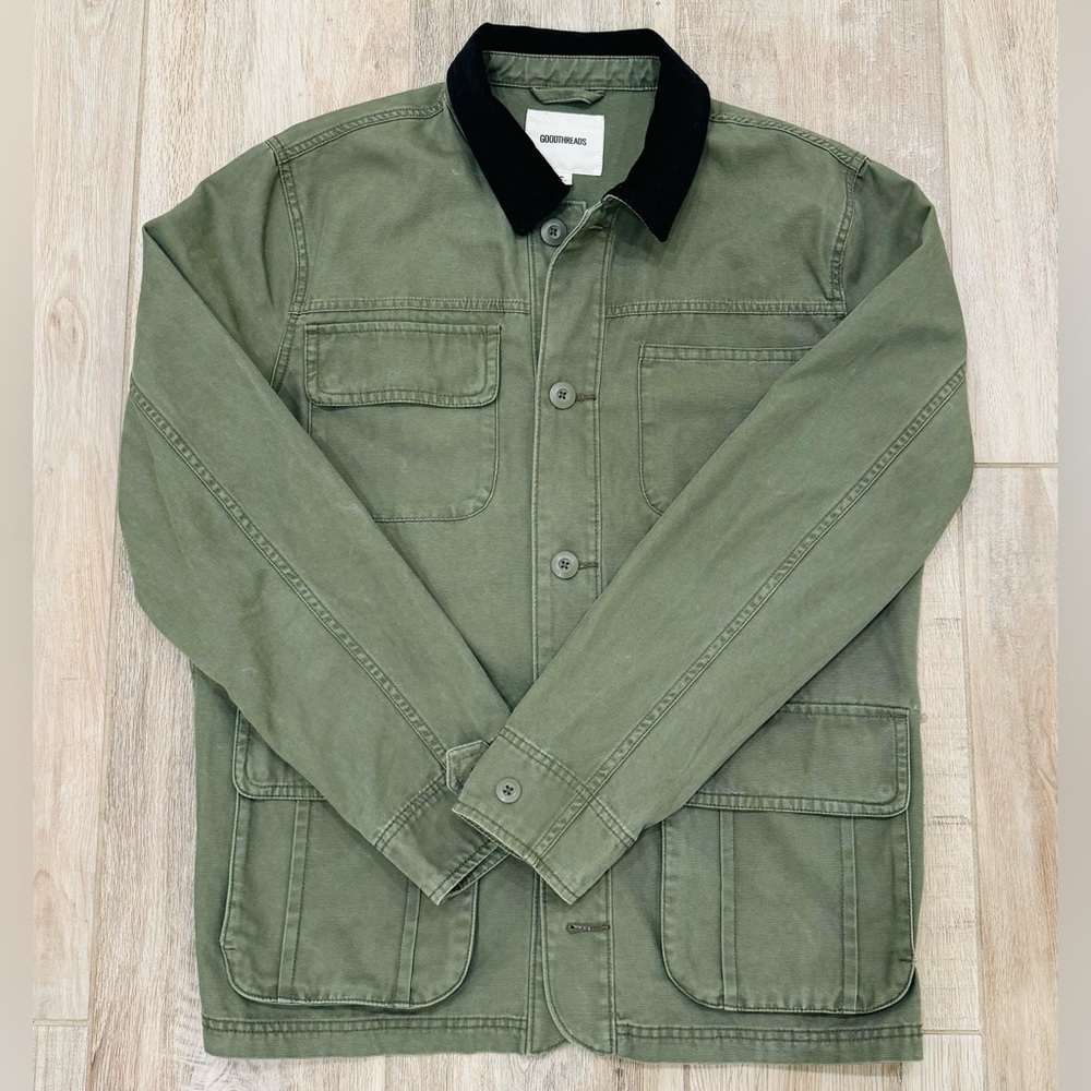 Men’s Goodthreads Field Jacket. Olive. Size M.